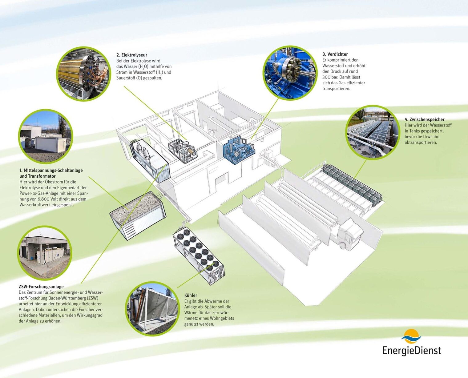 Grafik: Wie funktioniert eine Power-to-Gas-Anlage?