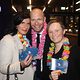 drei Personen beim Neujahrsempfang