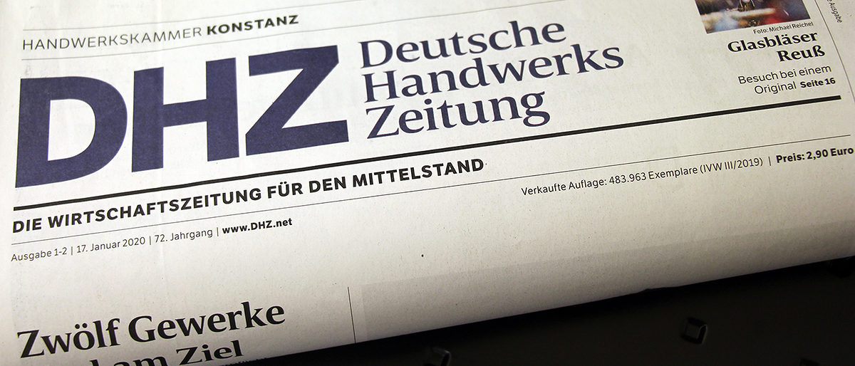Titelseite der Deutschen Handwerkszeitung DHZ
