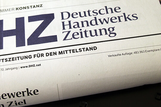 Titelseite der Deutschen Handwerkszeitung DHZ