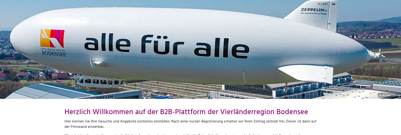 Screenshot der Startseite von b2b.standort-guide-bodensee.com