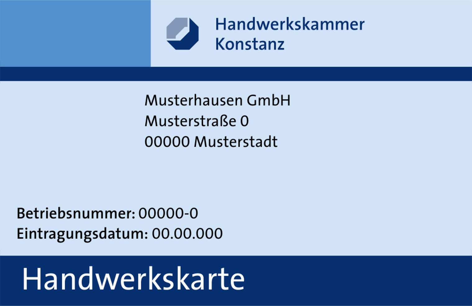 Muster Handwerkskarte