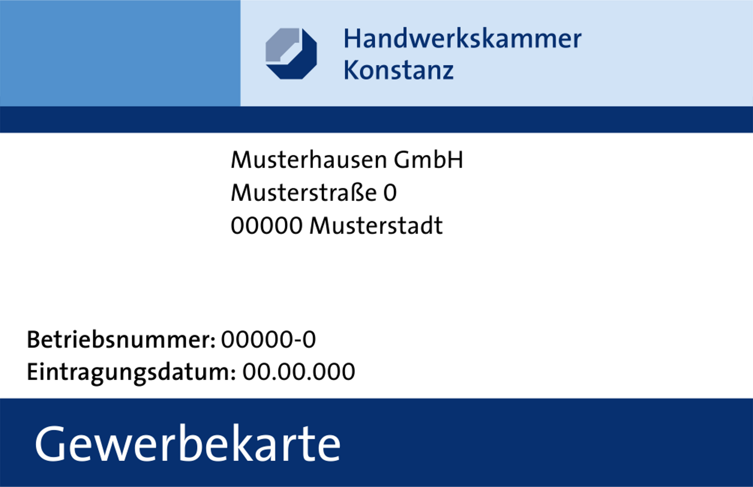 Muster Gewerbekarte