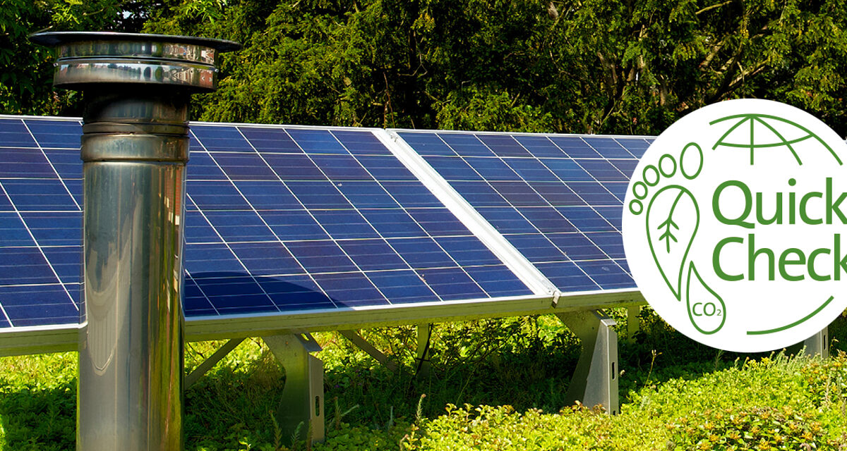Solar-Panel mit Logo "Quick-Check"