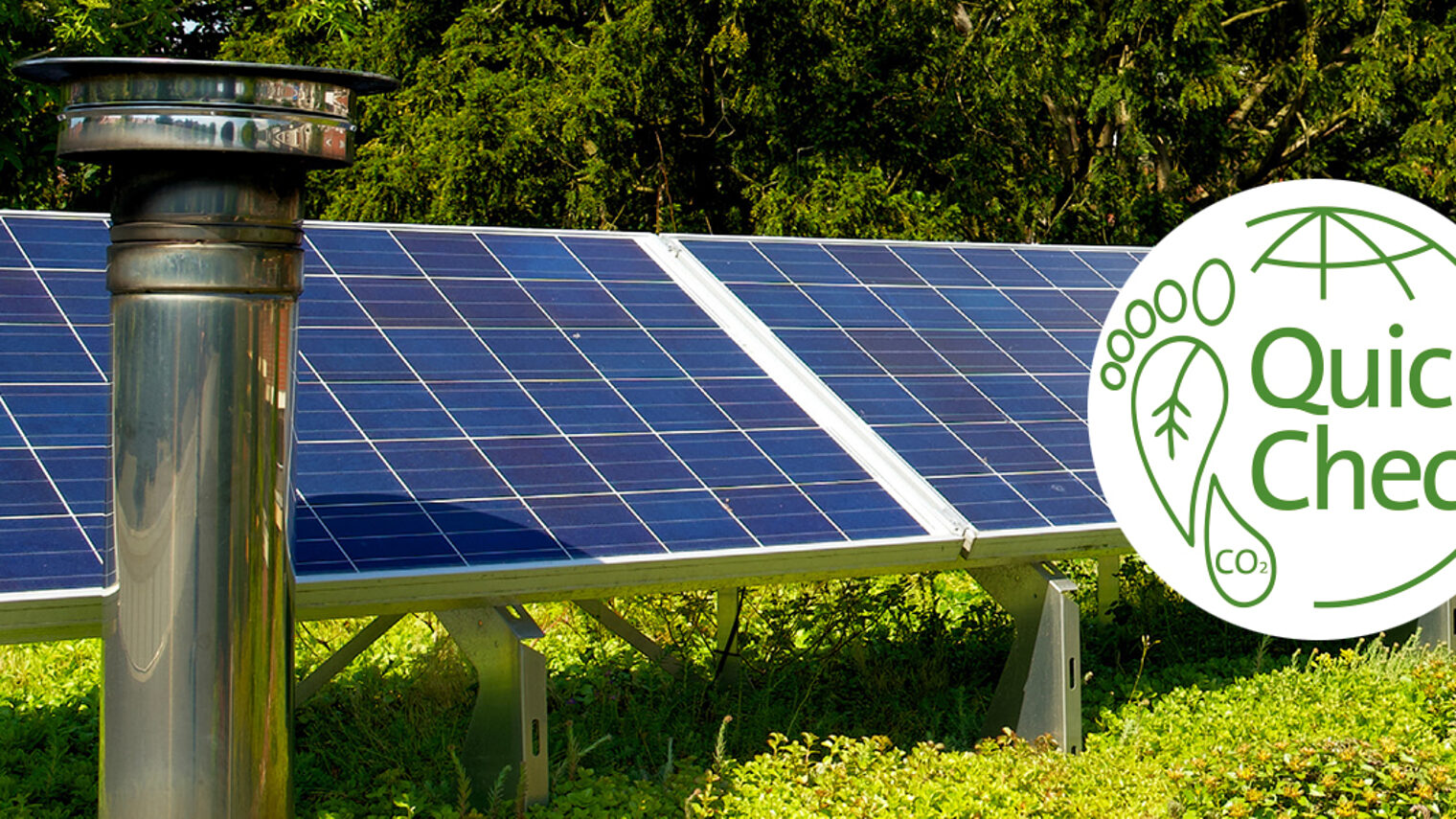 Solar-Panel mit Logo "Quick-Check"