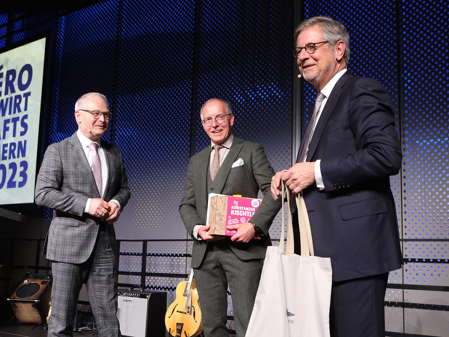 Werner Rottler, Karl-Rudolf Korte und Thomas Conrady, Frühjahrsempfang der Wirtschaftskammern 2023.