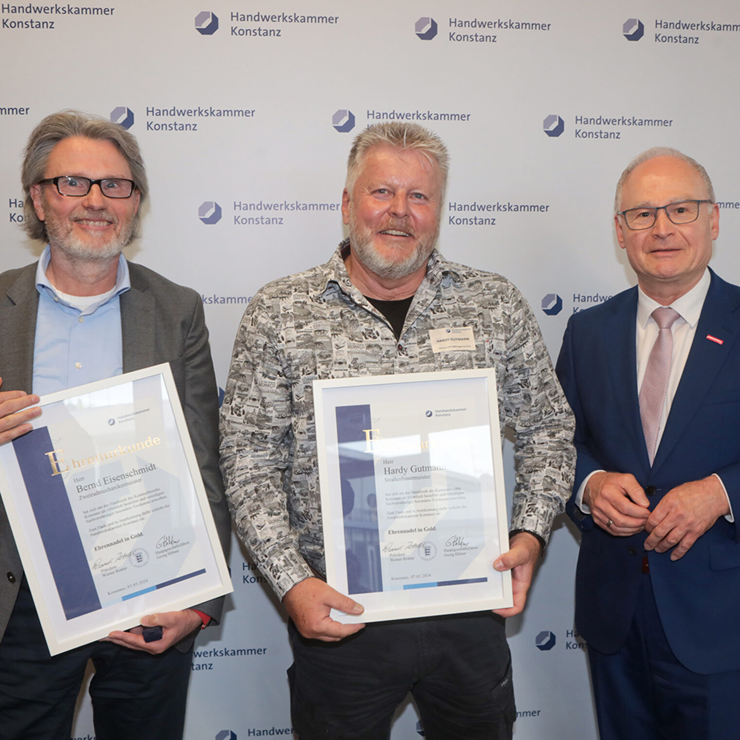 Ehrung während der Sachverständigentagung 2024 der Handwerkskammer Konstanz.