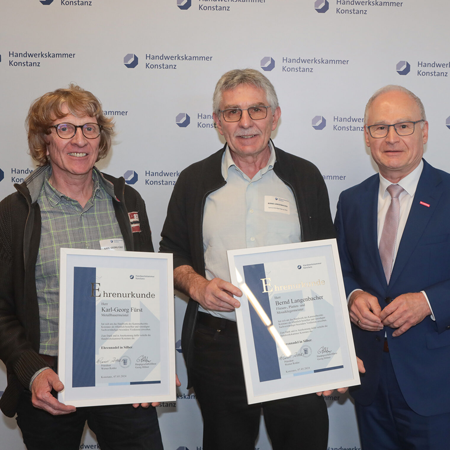 Ehrung während der Sachverständigentagung 2024 der Handwerkskammer Konstanz.