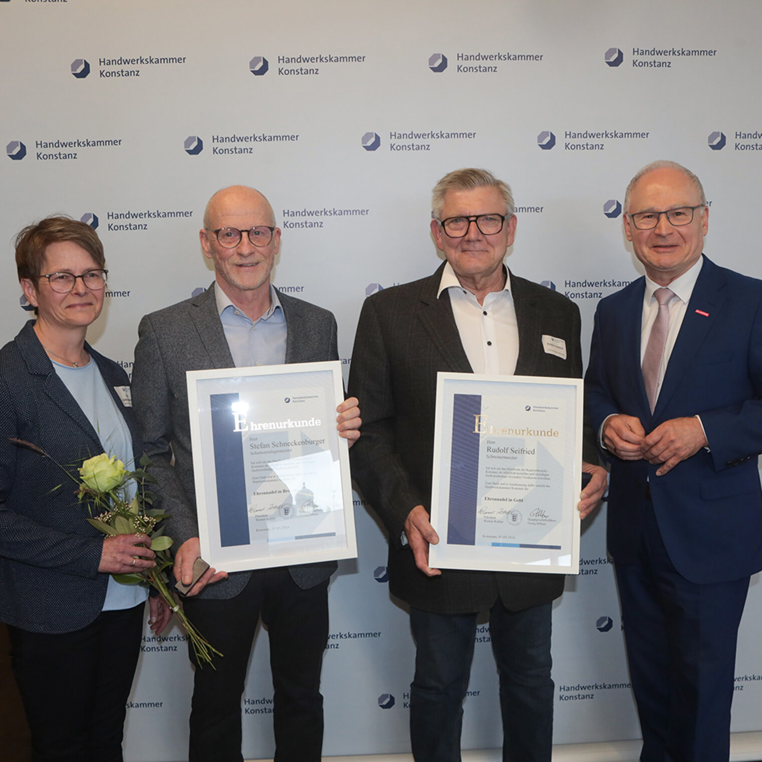 Ehrung während der Sachverständigentagung 2024 der Handwerkskammer Konstanz.
