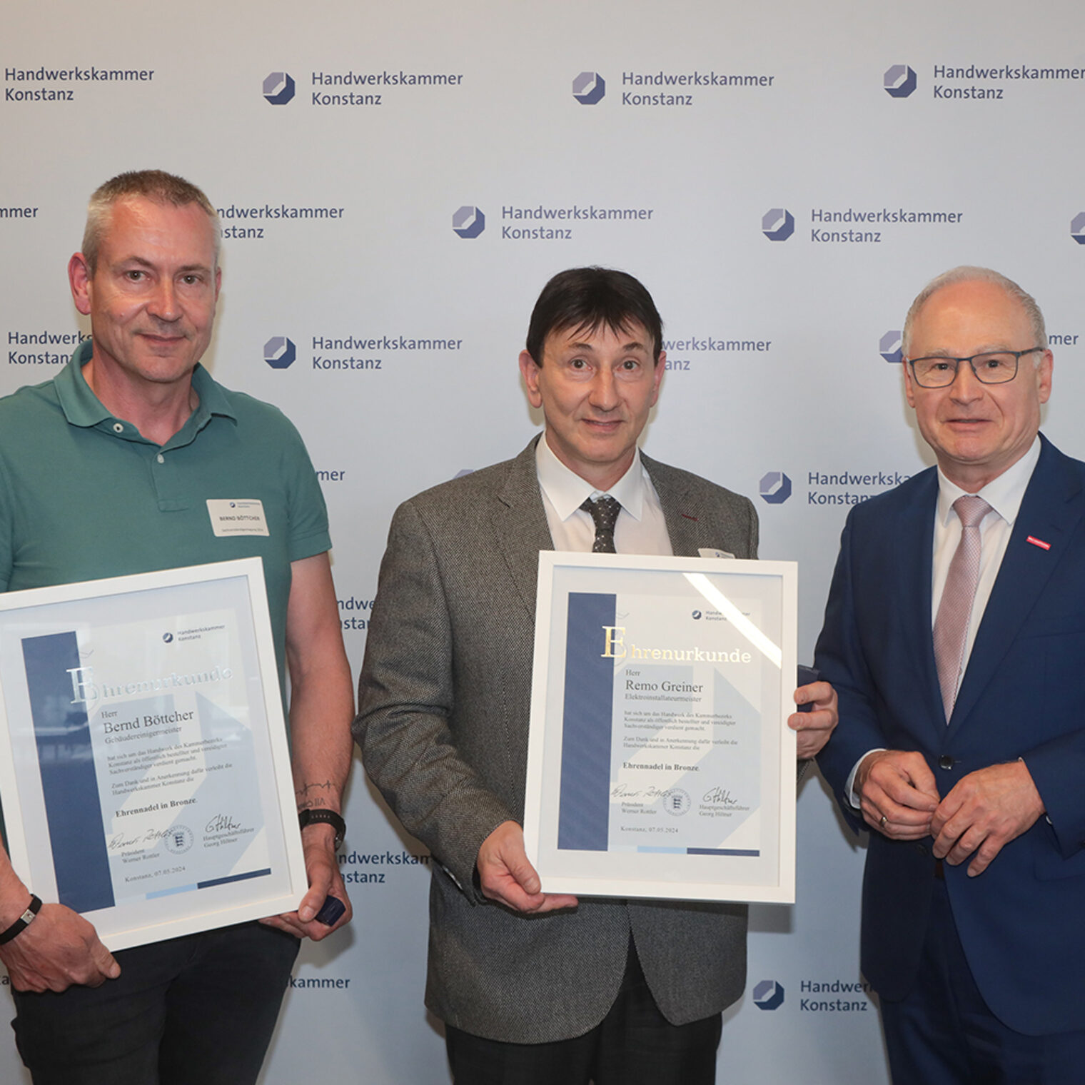 Ehrung während der Sachverständigentagung 2024 der Handwerkskammer Konstanz.