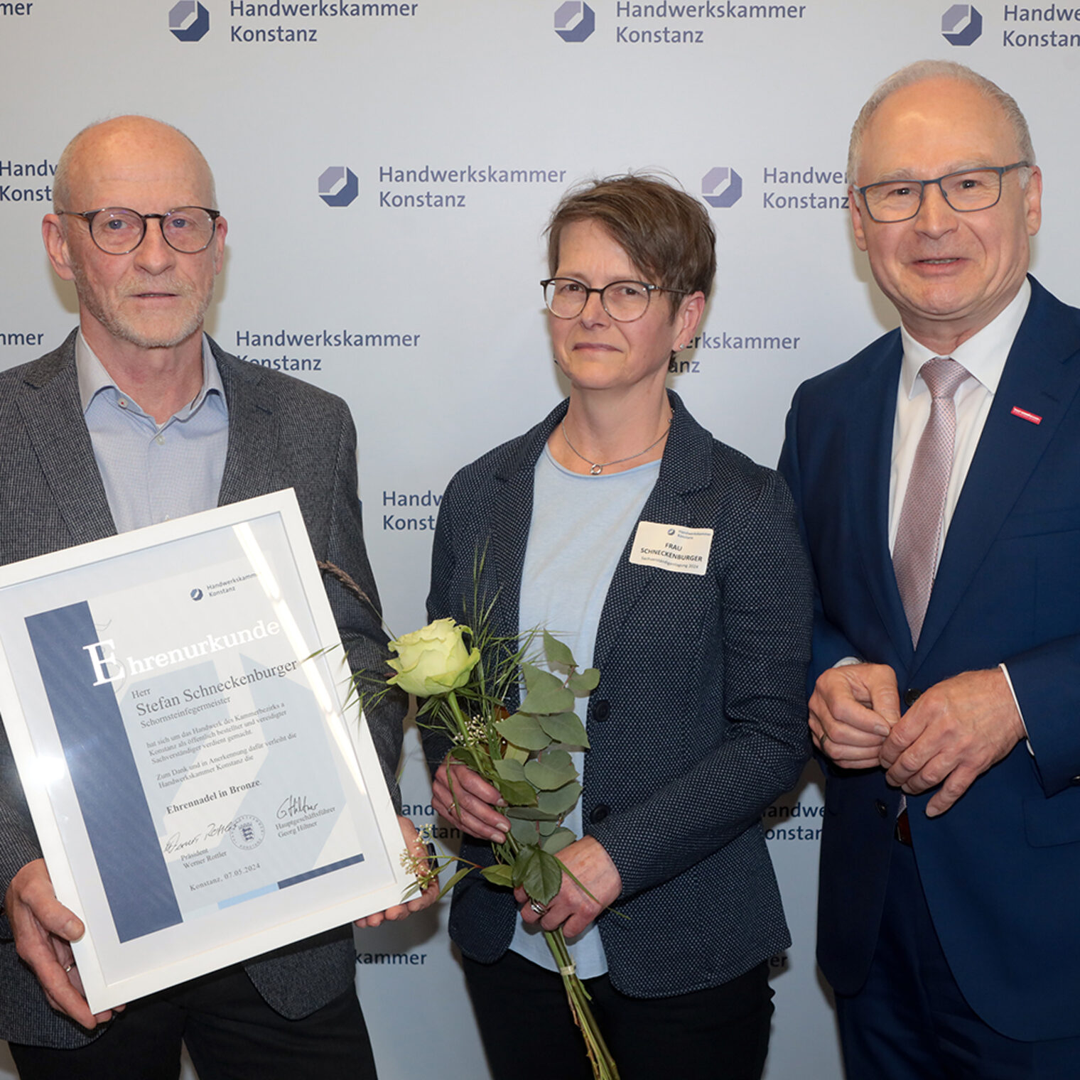 Ehrung während der Sachverständigentagung 2024 der Handwerkskammer Konstanz.