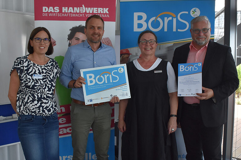Lehrkräfte des BSZ in Stockach mit BoriS-Berufswahlsiegel.