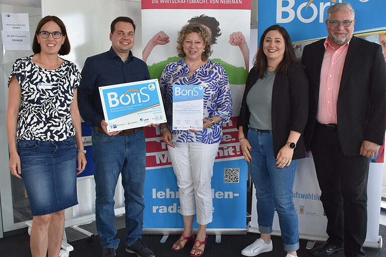 Lehrkräfte der Gemeinschaftsschule Hotzenwald aus Herrischried mit BoriS-Berufswahlsiegel.