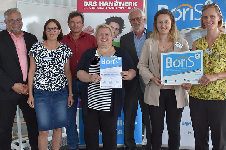 Lehrkräfte der Realschule in Wehr mit BoriS-Berufswahlsiegel.