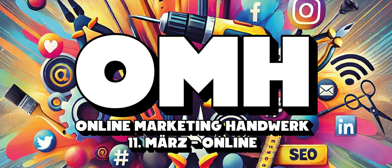 Key Visual der Online Marketing Handwerk Messe