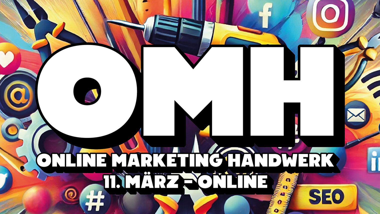 Key Visual der Online Marketing Handwerk Messe