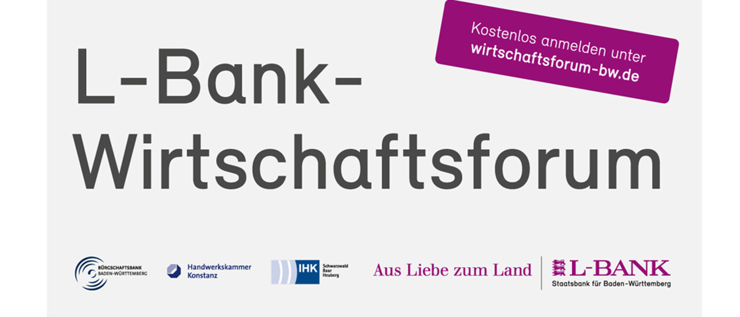 Werbebanner für das L-Bank-Wirtschaftsforum
