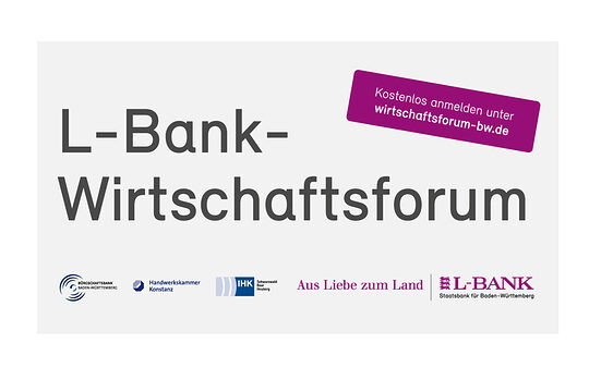 Werbebanner für das L-Bank-Wirtschaftsforum