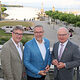 Georg Hiltner, Jörg Dittrich und Werner Rottler am Gremientag auf der Terrasse des Konstanzer Konzils.