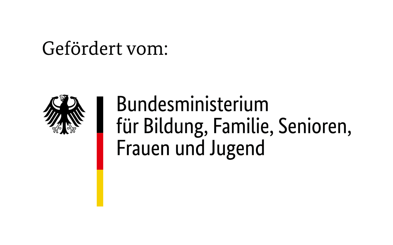 Logo des Bundesministerium für Bildung, Familie, Senioren, Frauen und Jugend (BMBFSFJ) 