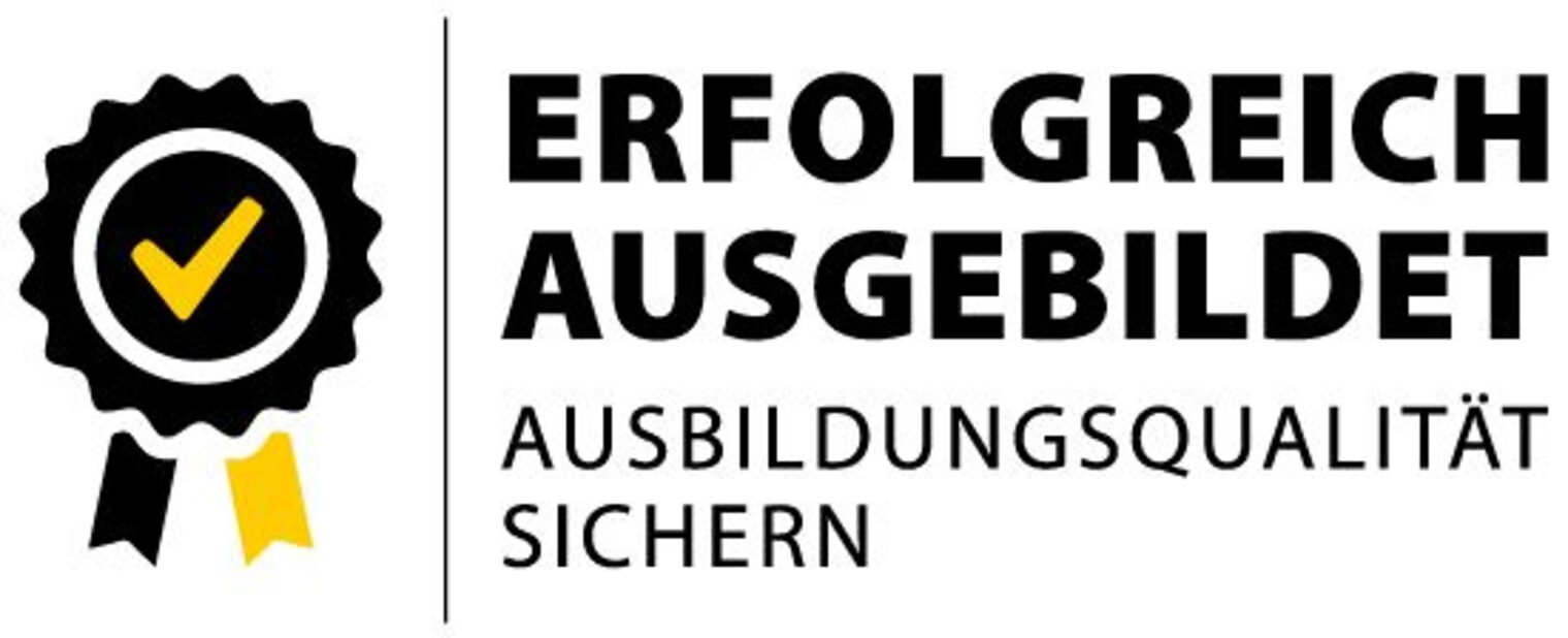 logo erfolgreich ausgebildet gelb-schwarz