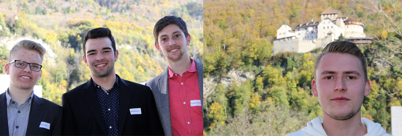 Mario Suske, Bernhard Büchner und Benedikt Hellmann aus Tuttlingen (von links) und Robin Funke aus Singen (rechts) haben die Chance auf eine Auslandserfahrung im Rahmen des Programms XChange genutzt.