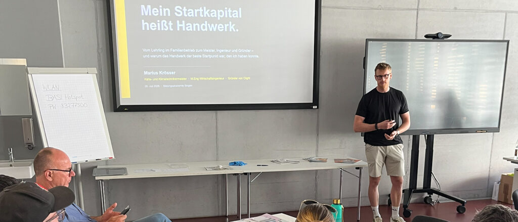 Marius Krösser, Meister für Kältetechnik, berichtet von seinem Werdegang.